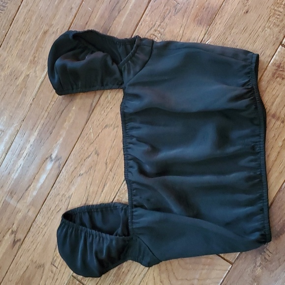 Wilfred Aritzia Ethereal satin crop blouse puff sleeve - Picture 6 of 7